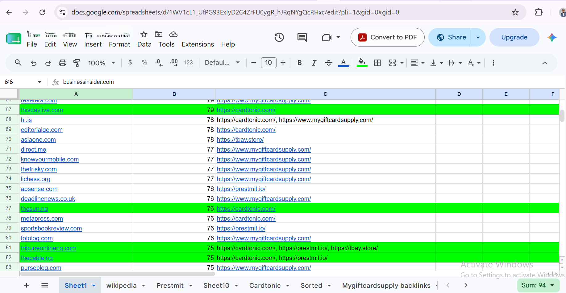 Backlink opportunity selection